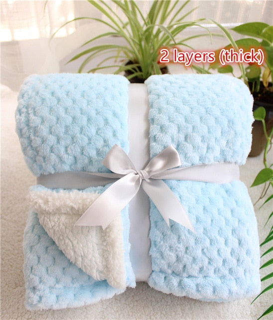 3D fluffy super soft kids bed spread pink blue cozy baby blanket spring toddler bedding quilt coral fleece furry child blanket