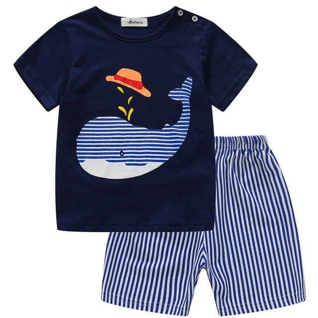 Newborn Baby Clothing Sets Summer Baby Boy Rompers Sets  Infant Boy T-shirts+Casual Shorts pants Outfits Sets Tracksuit