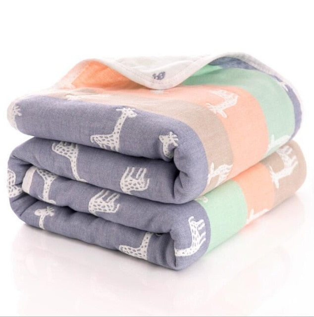 Baby Quilt Newborn Comforter Baby Six-layer Gauze Bath Towel For Children Baby Blankets(size 80*80)