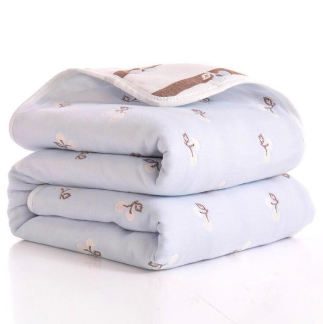 Baby Quilt Newborn Comforter Baby Six-layer Gauze Bath Towel For Children Baby Blankets(size 80*80)