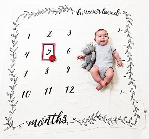 Newborn Baby Boys Girls Personalised Blanket Costume Photo Photography Props Baby Monthly Growth Blanket Photography Background