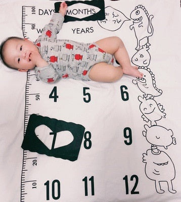 Newborn Baby Boys Girls Personalised Blanket Costume Photo Photography Props Baby Monthly Growth Blanket Photography Background