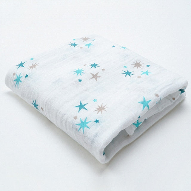 Muslin Wrap Newborn Baby Blankets Bath Gauze Baby Swaddles Soft Infant Wrap Sleepsack 100% Cotton Baby Stroller Cover Play Mat