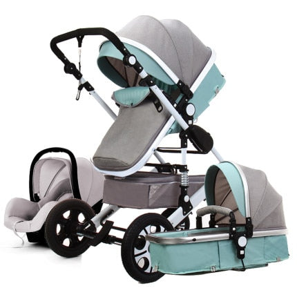 3 in 1 baby strollers and sleeping basket newborn 2 in 1 baby stroller Europe baby pram one parcel with car seat