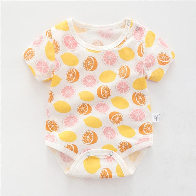 Newborn Baby Boys Girls Cartoon Cotton Bodysuit Infant Baby Bag Fart Sleeveless Vest Jumpsuit Summer Thin Penguin Pajamas Outfit