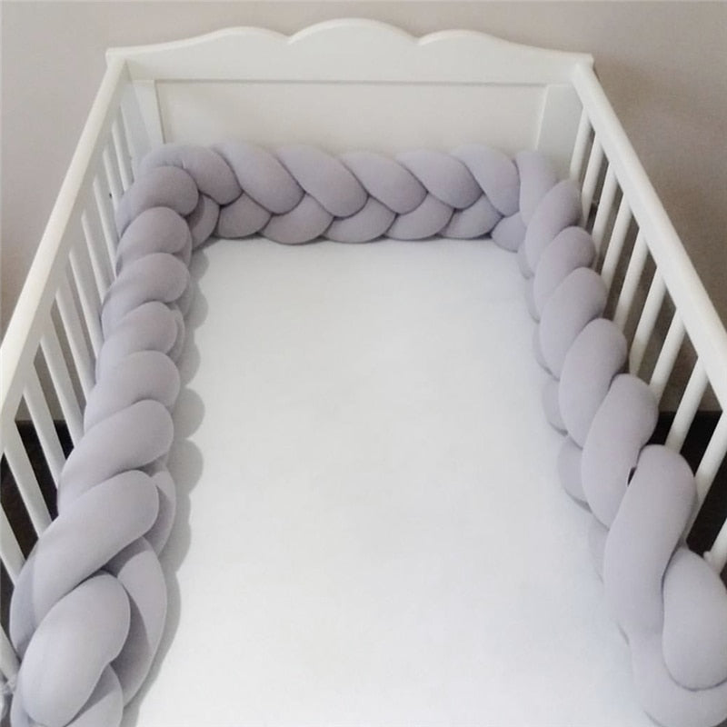 1M 2M Baby Bed Bumper Knot Long Handmade Knotted Braid Weaving Plush Baby Crib Protector Infant Knot Pillow Room Decor