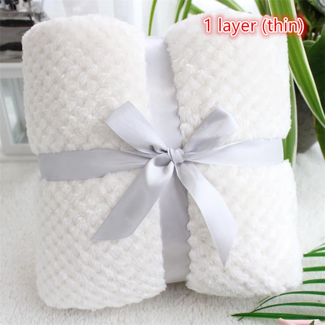 3D fluffy super soft kids bed spread pink blue cozy baby blanket spring toddler bedding quilt coral fleece furry child blanket