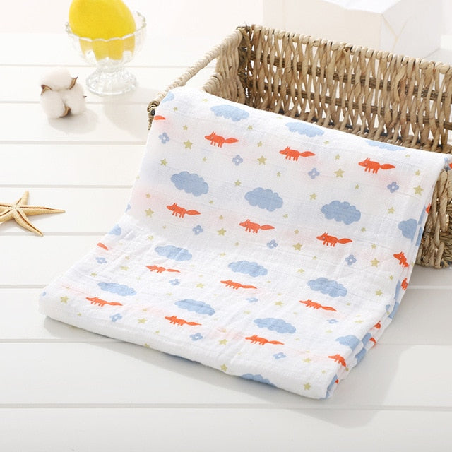 120cm*110cm Swaddle Blanket Baby Blanket Bamboo Muslin Blanket 120 Baby Blankets Newborn Blanket Swaddle Cotton