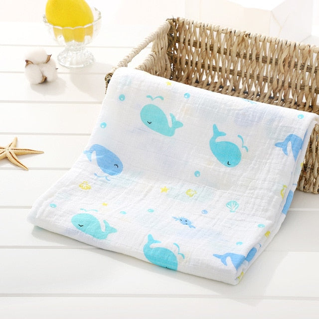 120cm*110cm Swaddle Blanket Baby Blanket Bamboo Muslin Blanket 120 Baby Blankets Newborn Blanket Swaddle Cotton