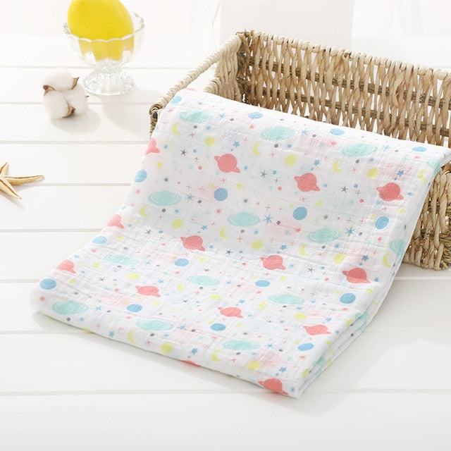 120cm*110cm Swaddle Blanket Baby Blanket Bamboo Muslin Blanket 120 Baby Blankets Newborn Blanket Swaddle Cotton