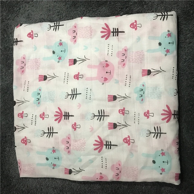 120cm*110cm Swaddle Blanket Baby Blanket Bamboo Muslin Blanket 120 Baby Blankets Newborn Blanket Swaddle Cotton