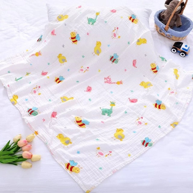 120cm*110cm Swaddle Blanket Baby Blanket Bamboo Muslin Blanket 120 Baby Blankets Newborn Blanket Swaddle Cotton