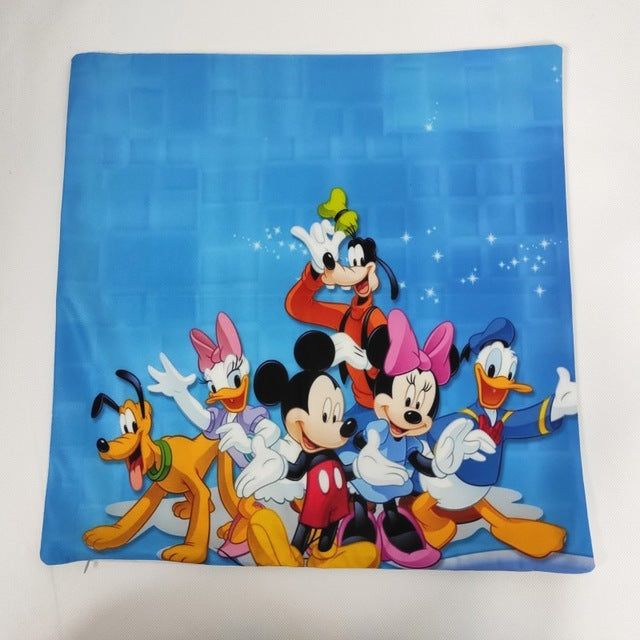 Disney Cartoon Mickey Minnie Mermaid Princess Decorative/Nap Pillow Cases Cover Pillowsham Cushion Cover for Baby Kids 45x45cm