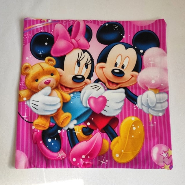 Disney Cartoon Mickey Minnie Mermaid Princess Decorative/Nap Pillow Cases Cover Pillowsham Cushion Cover for Baby Kids 45x45cm