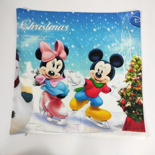 Disney Cartoon Mickey Minnie Mermaid Princess Decorative/Nap Pillow Cases Cover Pillowsham Cushion Cover for Baby Kids 45x45cm