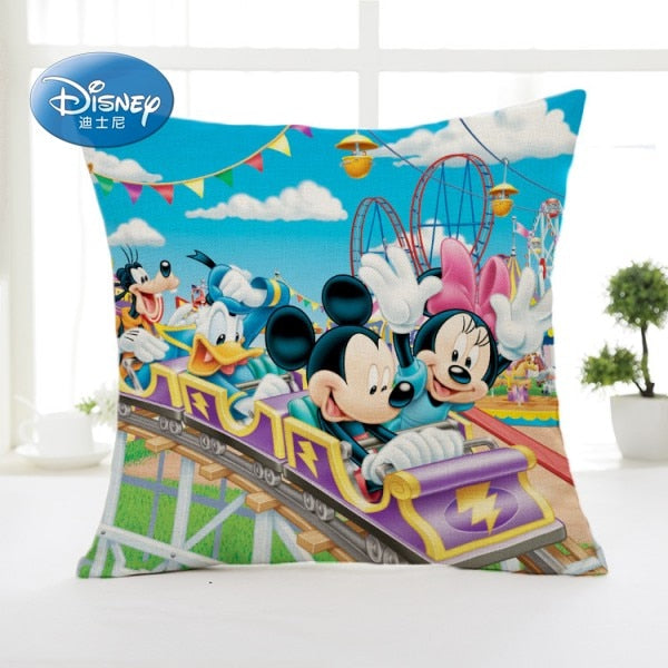 Disney Cartoon Mickey Minnie Mermaid Princess Decorative/Nap Pillow Cases Cover Pillowsham Cushion Cover for Baby Kids 45x45cm