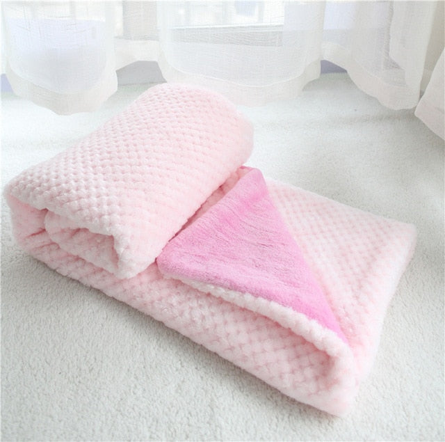 3D fluffy super soft kids bed spread pink blue cozy baby blanket spring toddler bedding quilt coral fleece furry child blanket