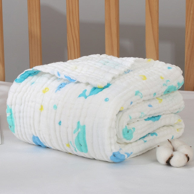 Baby Blankets Newborn Blanket Swaddle Blanket Baby Blanket Bamboo Muslin Swaddle Cotton Fabric 6 Layer Dropshipping