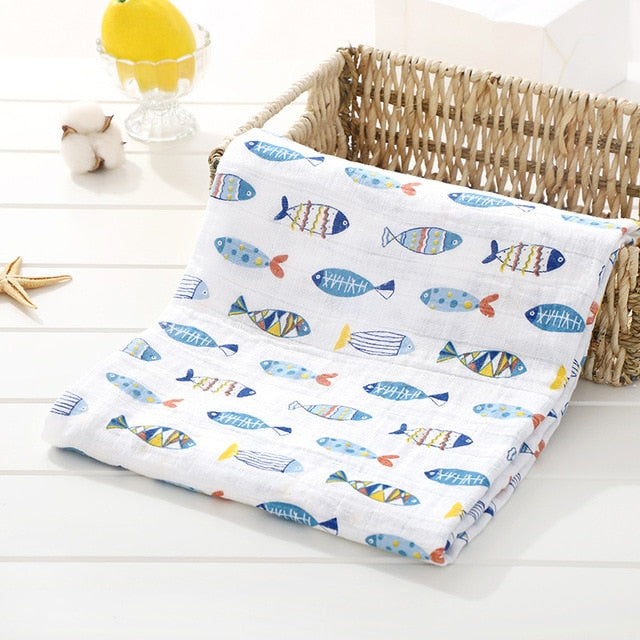 Muslin Diaper Baby Blankets Newborn Swaddle Blanket Infant Gauze Bath Towel Baby Warp