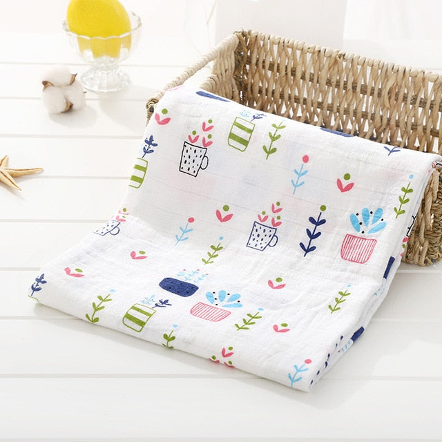 Muslin Diaper Baby Blankets Newborn Swaddle Blanket Infant Gauze Bath Towel Baby Warp