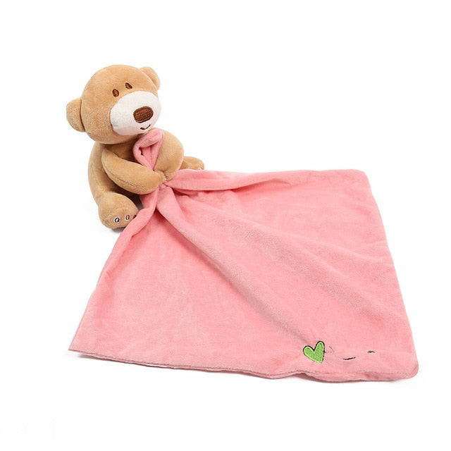 NEW 2020 Infant Baby Boys Girls Nursery Soft Smooth Bath Security Cute Bear Toy Blanket