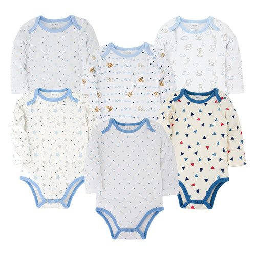 Kavkas New Baby Boys Bodysuit 6 PCS 3 PCS Long Sleeve Cotton Baby Boy Girl Clothes 0-3 months Newborn body bebe Clothing