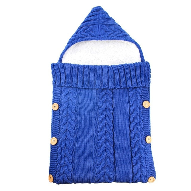 Warm Baby Blanket Soft Baby Sleeping Bag Footmuff Cotton Knitting Envelope Newborn Swadding Wrap Stroller Accessories Sleepsacks