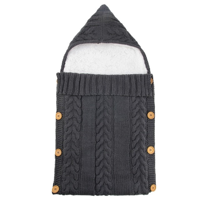 Warm Baby Blanket Soft Baby Sleeping Bag Footmuff Cotton Knitting Envelope Newborn Swadding Wrap Stroller Accessories Sleepsacks