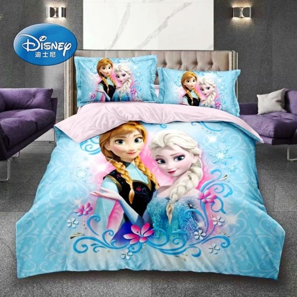 Disney Elsa Anna Princess Frozen 2 Bedding Set Kids Duvet Cover Bed Sheet Pillowcase for Baby Children Boys Girls Birthday Gift