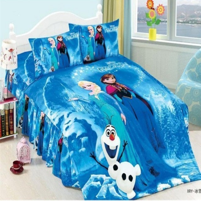 Disney Elsa Anna Princess Frozen 2 Bedding Set Kids Duvet Cover Bed Sheet Pillowcase for Baby Children Boys Girls Birthday Gift