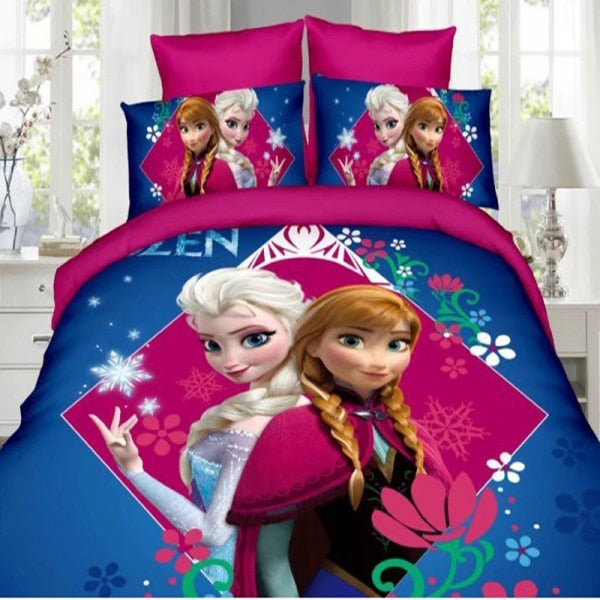 Disney Elsa Anna Princess Frozen 2 Bedding Set Kids Duvet Cover Bed Sheet Pillowcase for Baby Children Boys Girls Birthday Gift