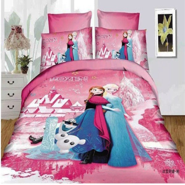 Disney Elsa Anna Princess Frozen 2 Bedding Set Kids Duvet Cover Bed Sheet Pillowcase for Baby Children Boys Girls Birthday Gift