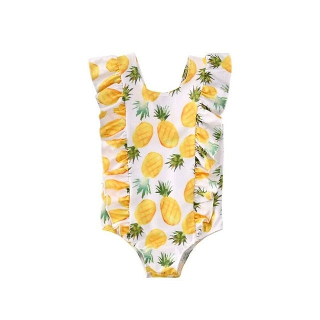 Baby Girl Avocado Bodysuit Bikini Toddler Infant Baby Girls Fruit Swimsuit One-Piece Swimwear Swimming Bathing Beach Costume