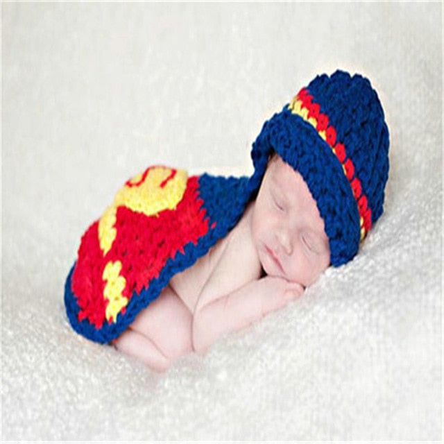 Newborn Unisex Baby Boy Girl Chef Hat Photography Props Outfits Clothes Infant Toddler Baby Photo Shoot fotografia Props Outfits