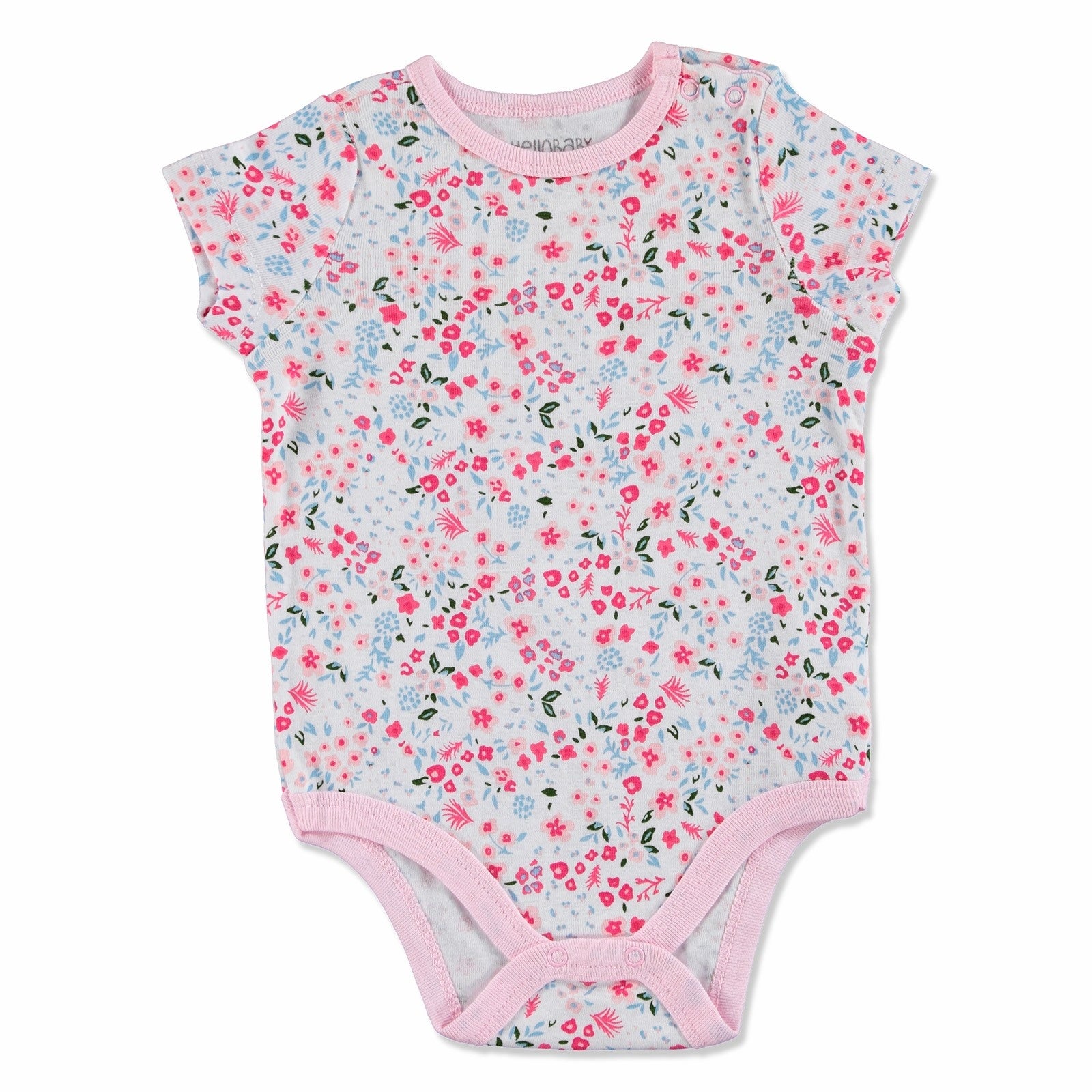 ebebek HelloBaby Baby Printed Short Sleeve Bodysuit