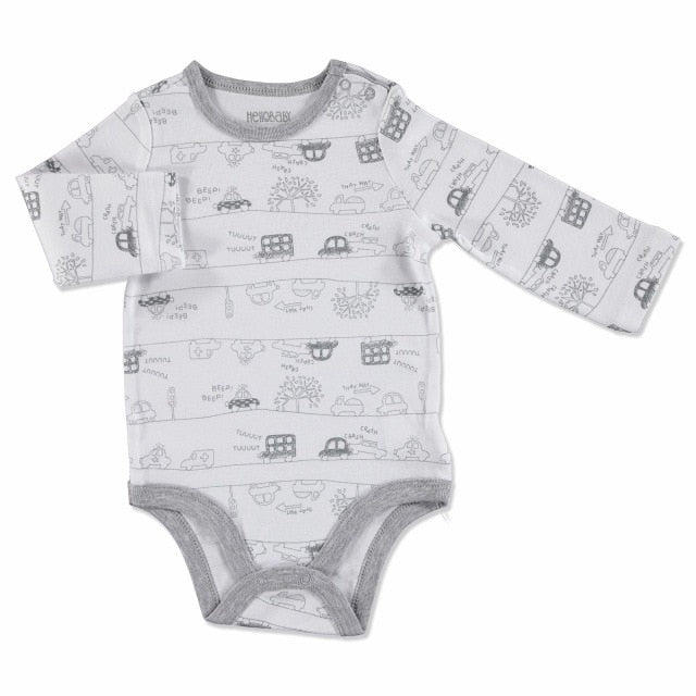 ebebek HelloBaby Baby Printed Long Sleeve Bodysuit