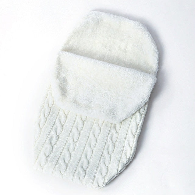 Warm Baby Blanket Soft Baby Sleeping Bag Footmuff Cotton Knitting Envelope Newborn Swaddle Wrap Sleepsacks Stroller Accessories