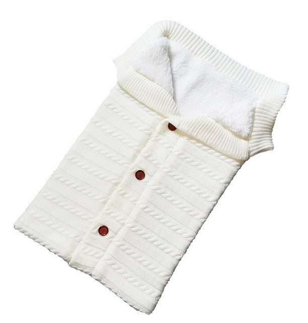 Extract Envelope for Newborns Baby Swaddle Baby Sleeping Bag Newborn Cocoon Winter Knitted Stroller Kids Sleepsack Spiworek