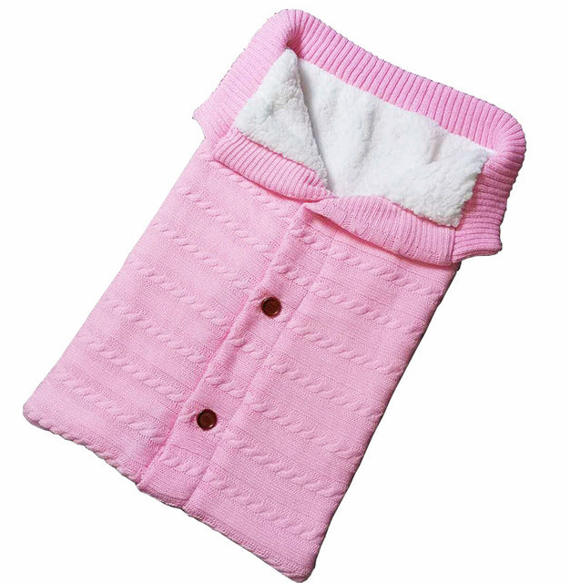 Extract Envelope for Newborns Baby Swaddle Baby Sleeping Bag Newborn Cocoon Winter Knitted Stroller Kids Sleepsack Spiworek