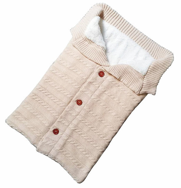 Extract Envelope for Newborns Baby Swaddle Baby Sleeping Bag Newborn Cocoon Winter Knitted Stroller Kids Sleepsack Spiworek