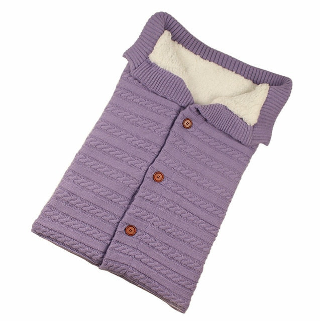 Extract Envelope for Newborns Baby Swaddle Baby Sleeping Bag Newborn Cocoon Winter Knitted Stroller Kids Sleepsack Spiworek