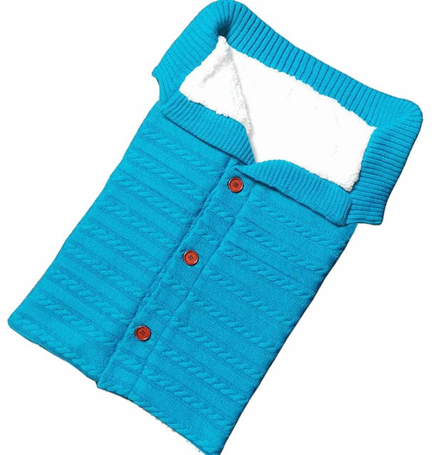 Extract Envelope for Newborns Baby Swaddle Baby Sleeping Bag Newborn Cocoon Winter Knitted Stroller Kids Sleepsack Spiworek