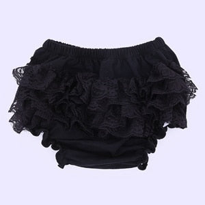 Baby Cotton lace Bloomers shorts Cute Baby Diaper Cover Newborn Flower Shorts Toddler fashion Summer Satin Pants with Skirt