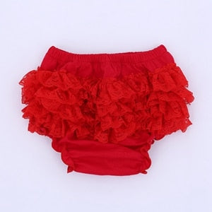 Baby Cotton lace Bloomers shorts Cute Baby Diaper Cover Newborn Flower Shorts Toddler fashion Summer Satin Pants with Skirt