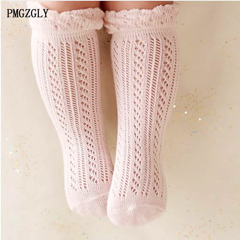 Baby Girl Socks 0-5 Year Toddler Baby Cotton Mesh Breathable Socks Newborn Infant Baby Boy Pure cotton Summer High knee Socks