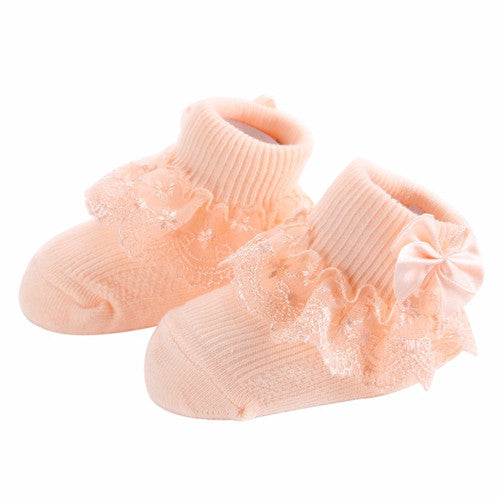 Bow Lace Baby Socks Newborn Cotton Baby Girls Sock Cute Toddler Socks Princess Style Baby Accessories