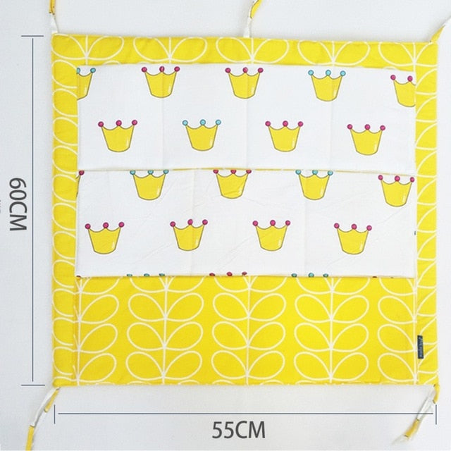 Muslin Bed Hanging Storage Bag Baby Crib Bed Brand Baby Cotton Crib Organizer 60 * 50cm Toy Diaper Pocket for Crib Bedding Set