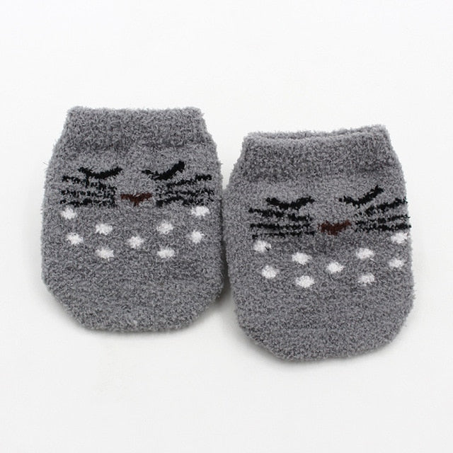 Non-slip Baby Socks Autumn Winter Coral Fleece Socks Warm Toddler Boy Girls Floor Socks Infant Clothing Accessories Thicken