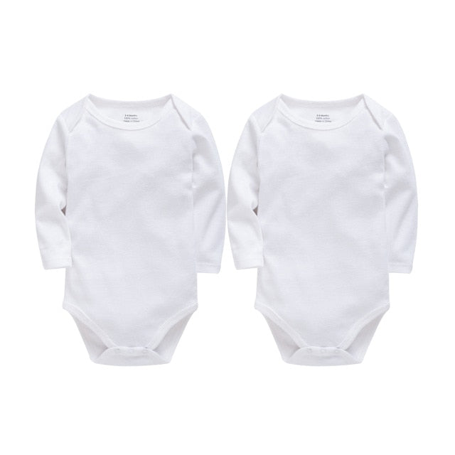 Baby Bodysuits Cotton Newborn Blank Long Sleeve 0-24 Months Boy White Body Bebes Blanco Roupa Menina Baby Girl Clothing Solid