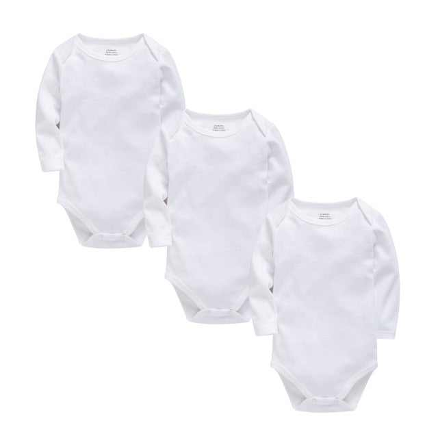 Baby Bodysuits Cotton Newborn Blank Long Sleeve 0-24 Months Boy White Body Bebes Blanco Roupa Menina Baby Girl Clothing Solid